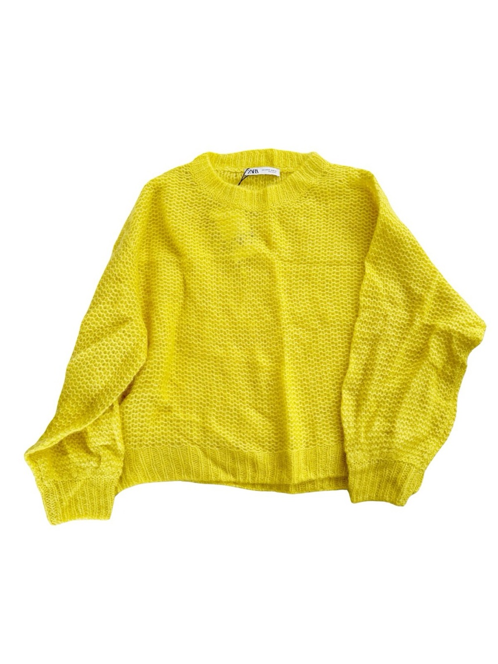 Zara Sunshine Yellow Alpaca Blend Sweater NWT